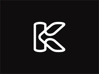 K mark 2d design icon illustration k line logo mark minimal minimalism vector