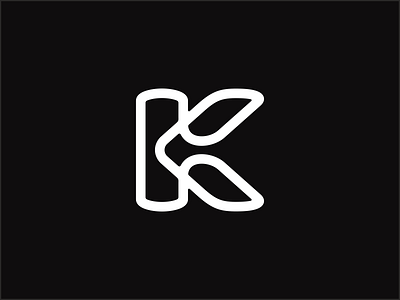 K mark 2d design icon illustration k line logo mark minimal minimalism vector