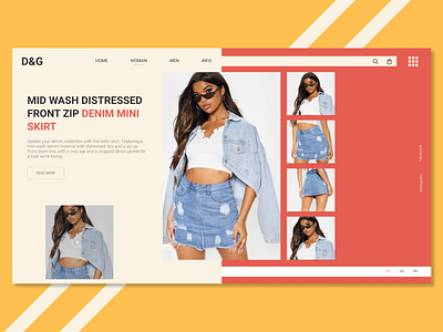 D&G design fashion flat ui ux web website