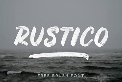 Rustico Brush typeface Free Font font fonts freefont typography