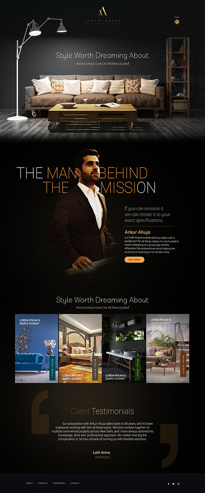 Marqueinteriors branding design typography ui ux web website