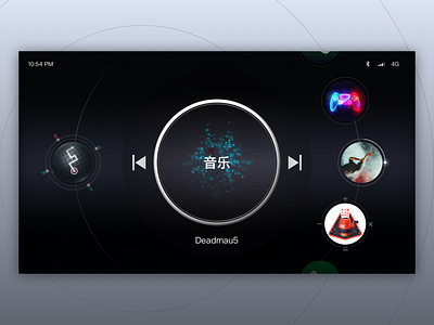 Car UI car kanzi music sketch ui