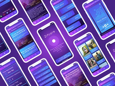 Self Transformation App Design adobexd app app design app design icon ui web ios guide app ui meditation redesign screens ui ui design uidesign uiux ux ux design uxui uxuidesign webdesign
