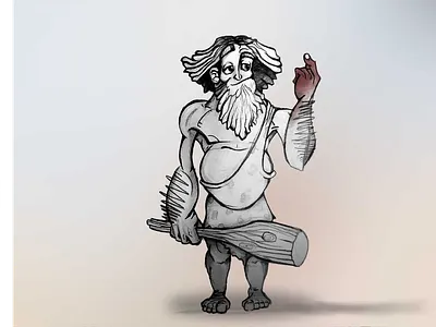 Not gonna Snap! caveman drawing illustraion pastel sketching snap thanos traditional