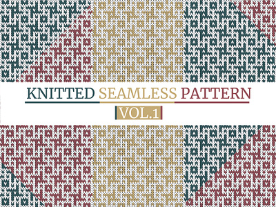 Knitted Seamless Pattern Vol.1 background decoration knitted printing seamless pattern textile vector wallpaper