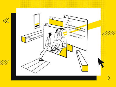 Team agile ai code development illustraion it lineart mainpage mobile app mobile app design people product screen script startup teamwork technology ui vector webpage