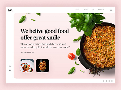 Rebound - Restaurant landing page design dailyui food helsinki hero rebound restaurant ui website