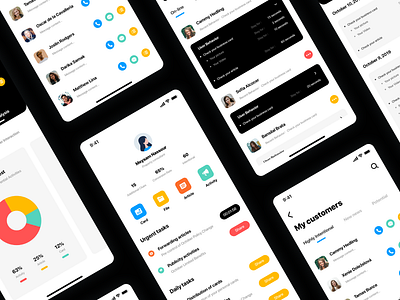 Customer Management App app data management sketch ui
