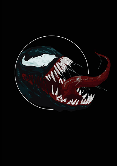 venom monster art artist artwork dark design drawing icon illustration illustrator vector