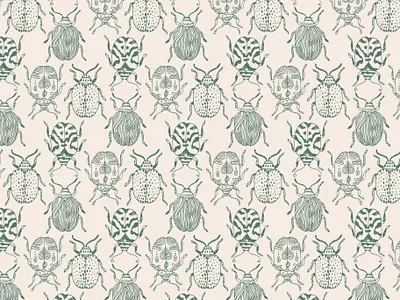 Leaf beetle pattern bug design drawing hand drawn illustration insect leaf beetle pattern surface design textile vector