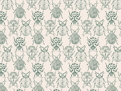 Leaf beetle pattern bug design drawing hand drawn illustration insect leaf beetle pattern surface design textile vector