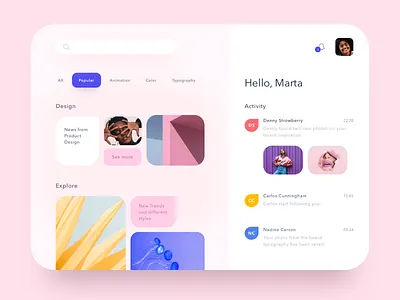 Pink Layout app colors design layout layout design pink sketch ui uiux webdesign