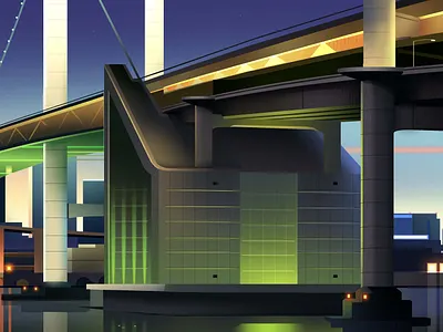 mirages n 3 001 city color cyberpunk futur illustration light neon retro trystram vector