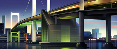 mirages n 3 001 city color cyberpunk futur illustration light neon retro trystram vector