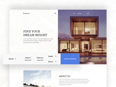 Hotel Booking Website hotel hotel booking landingpage layout onepage sketch ui uidesign ux webdesign website website builder wireframe xd