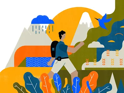 take a hike! adobe illustrator design illustration texture
