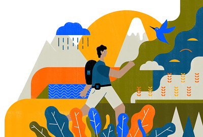 take a hike! adobe illustrator design illustration texture
