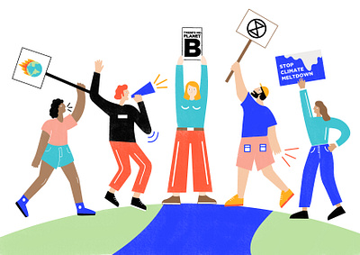 Global climate protests adobe illustrator climatechange design illustration protest texture