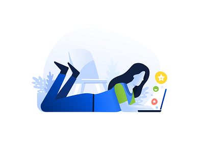 survey completion illustration blue design feedback illustration survey ui