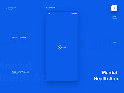 Gratify app branding design icon lettering minimal mobileuidesign uidesign typography ui ux