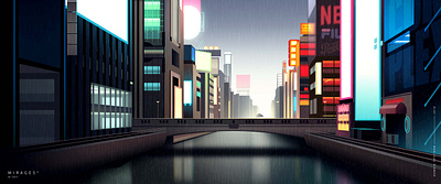 mirages n 3 009 akira cyberpunk futur illustration neon neotokyo retro tokyo trystram
