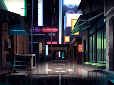 mirages n 3 010 akira city cyberpunk illustration neon neotokyo retro tokyo trystram