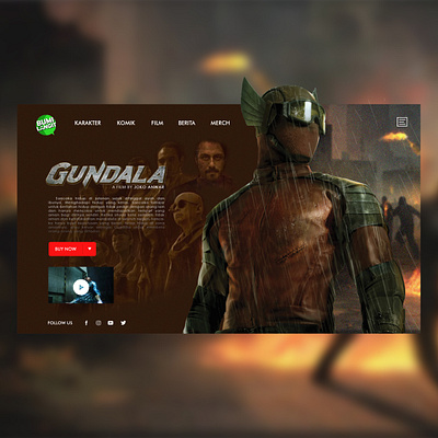 Web Design Gundala design indonesia superhero ui web