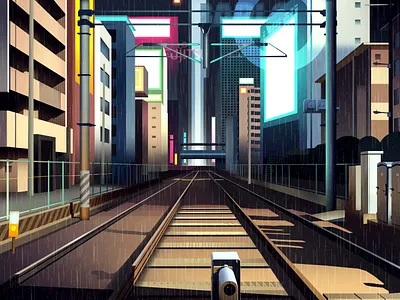 mirages n 3 015 akira cyberpunk futur illustration light neon neotokyo retro tokyo trystram