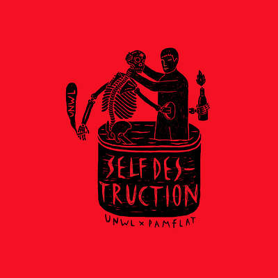 Self Desttruction art artwork design illustration illustration art t shirt design