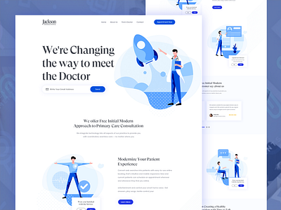 Health Care Service landing page application design changing doctor exploration visual brand health healthcare homepage design hospital illustraion interface design landing page ui meet mordern service style guide ui design vector visual design webdesignagency website design