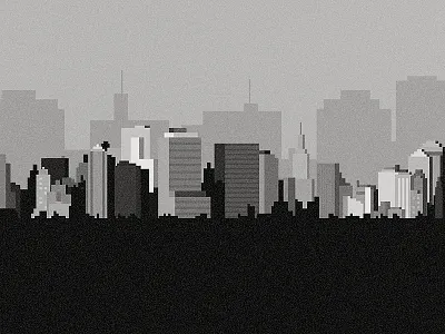 Ossada . Website Background 8bit background city dirty film grain greyscale illustration noise noisy pixel pixelart shadesofgrey skyline ui urban webdesign