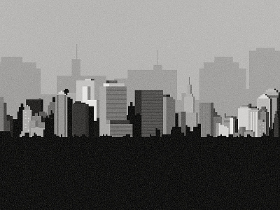 Ossada . Website Background 8bit background city dirty film grain greyscale illustration noise noisy pixel pixelart shadesofgrey skyline ui urban webdesign