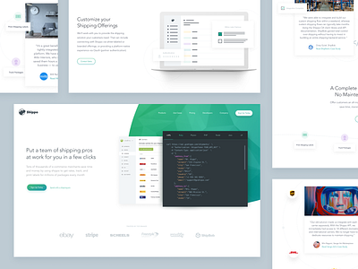 Website Design for Shippo app application clean design development graphics homepage icons illustration interface landing page mossio saas shipping ui user interface ux web design wordpress