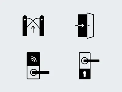 Door icons door icons icons set stroke icons