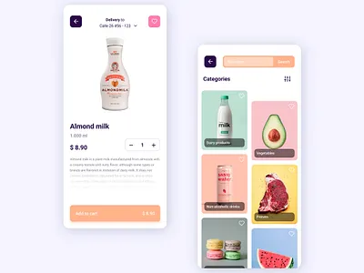 Groceries App app design interaction design interface ui ui design ux ux design web
