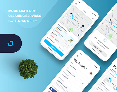 MOON LIGHT DRY CLEANING SERVICES android app design app app design application design creative design dribbble dry cleaning flat icons ios app mobile app design mobile ui typography ui ux vector