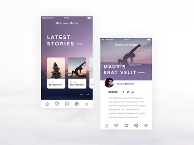 Wellness App Concept app design clean design flat minimal mobile mobile design purple simple ui wellness