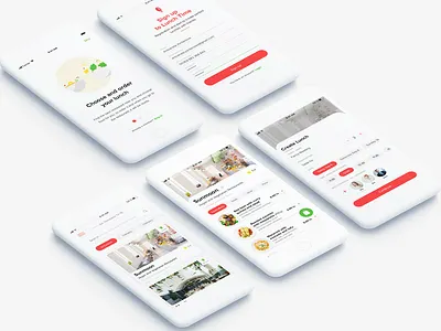 LUNCH TIME APP app book design graphic design illustration invite iso isometric logo concept lunchapp mobile mobile app design mobile ui order typography ui ux