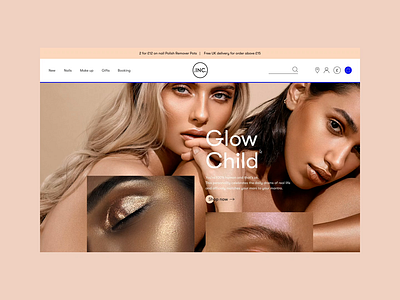 Nails Inc - Navigation animation e comerce eshop hover interface mega menu menu motion nails navigation shop ui uiux user interface ux web webdesign website