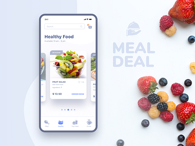 Food/Drink Menu #DailyUI day#043 043 app clean dailyui design drink food fruits interface ios meal menu mobile restaurant app ui ux