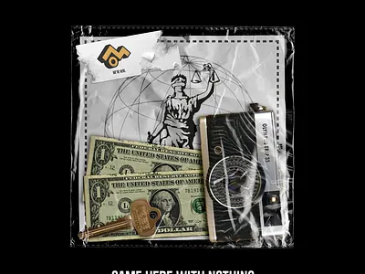 CAME HERE WITH NOTHING aesthetic album art cover art design mockup photoshop record texture trending typography