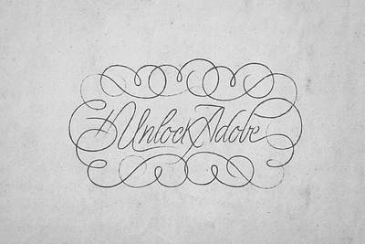 Adobe unlock caligraphy design lettering typography