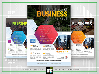 Business Flyer company consultant corporate corporate flyer corporation creative cube editable elegant flexible flyer hexagon magazine magazine ads marketing modern multipurpose multipurpose flyer premium print ready