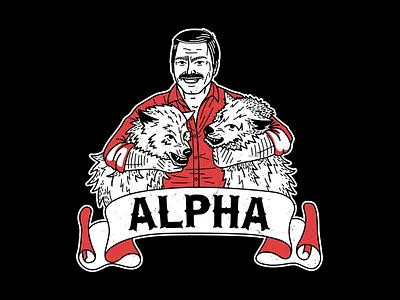 Be Alpha alpha art artist cool dark design dominant illustration konstantin kostenko man men testosterone vector wolf wolfman