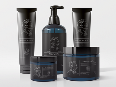 Natural Cosmetic Packaging Mock-Ups Vol.5 beauty body care body lotion colored glass cosmetic bottles mockups cream jar dark glass face wash facial gel mask mockup shave showcase tube