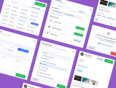 Components add contacts branding componenets component delete google jotform mailchimp modal modal box modals sketch slack styleguide ui kit ux