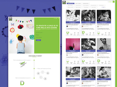 Dena - Crowdfunding website branding concept branding design crowdfunding crowdfunding campaign crowdfunding education dena education infographics user experience userinterface website website design
