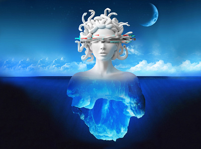 Illustration of Medusa Gorgon adobe autumn character creativity gorgon graphic graphicdesign illustration inspiration medusa moon moonlight photoshop sky vector