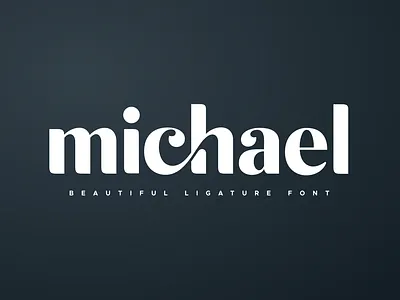 michael beautiful ligature font brand design fancy feminine icon inspiration logodesign logotype typography ux vector