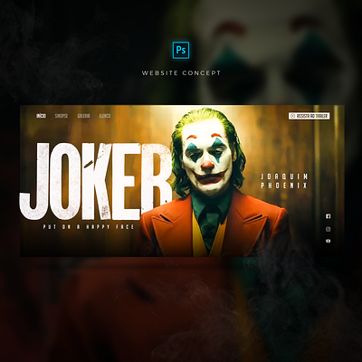 Movie Website Concept - UI Challenge challenge joker ui uidesign website